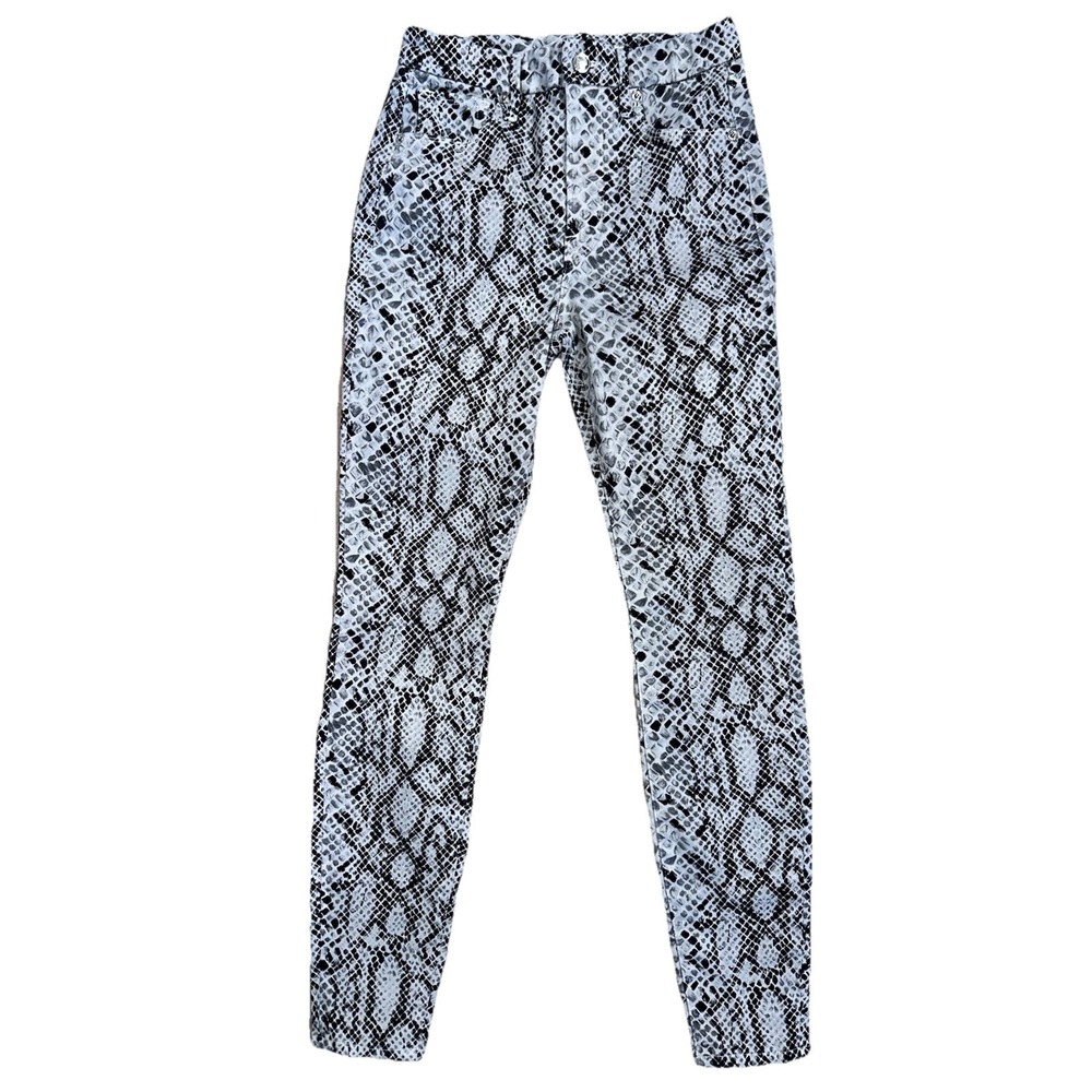 Good American Good Legs Skinny Jeans Womens 6/28 Snake Print Stretch. *151